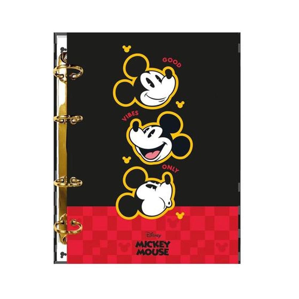 Caderno Argolado Colegial Mickey Disney 120 Fls Com Divisórias Foroni 386879-5