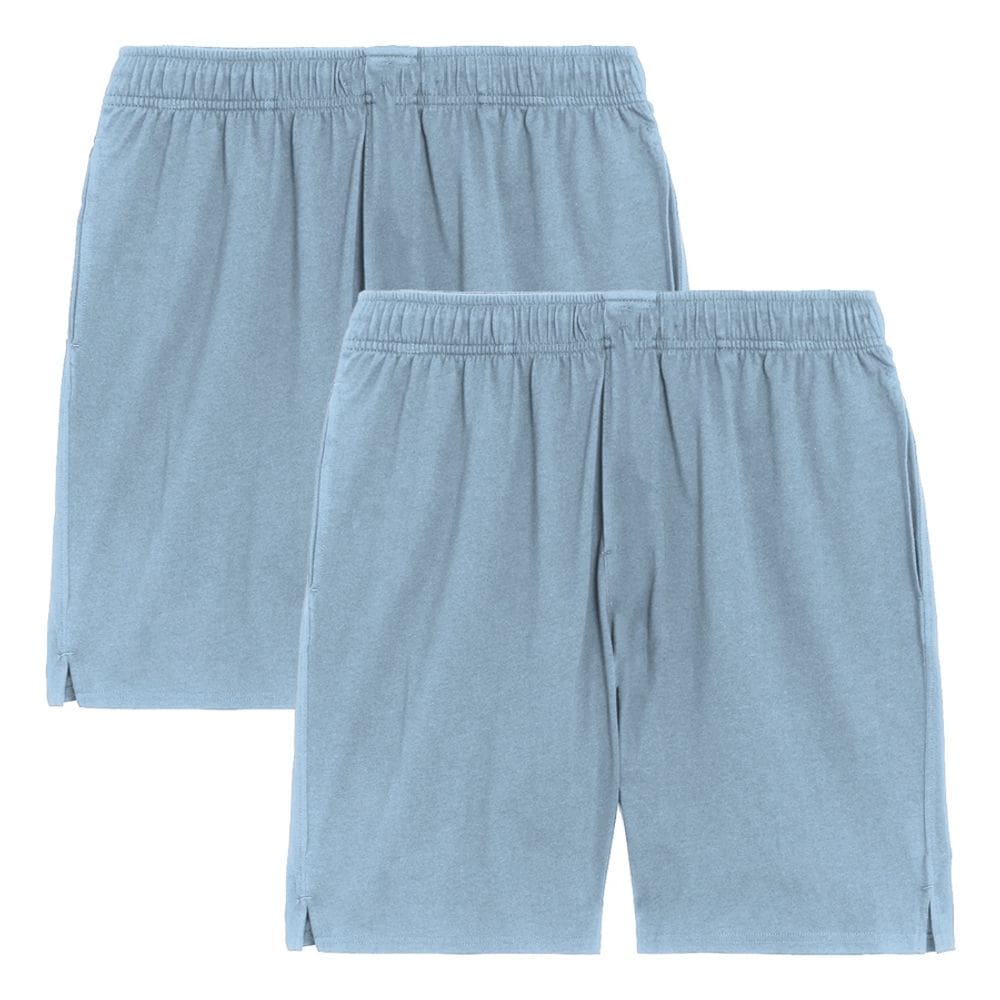 Kit com 2 Short De Pijama Bermuda Básica Lisa Masculina Slim Fitness