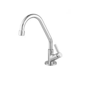 Torneira Cozinha Cano Alto Light C/ Arejador Fixo 1/4 de Volta Bancada Cromado