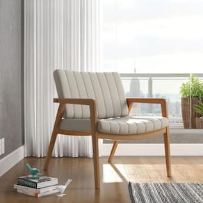 Poltrona Uxuá Desmontada 226 Linho Largura 70 com Altura 82 Cm Areia