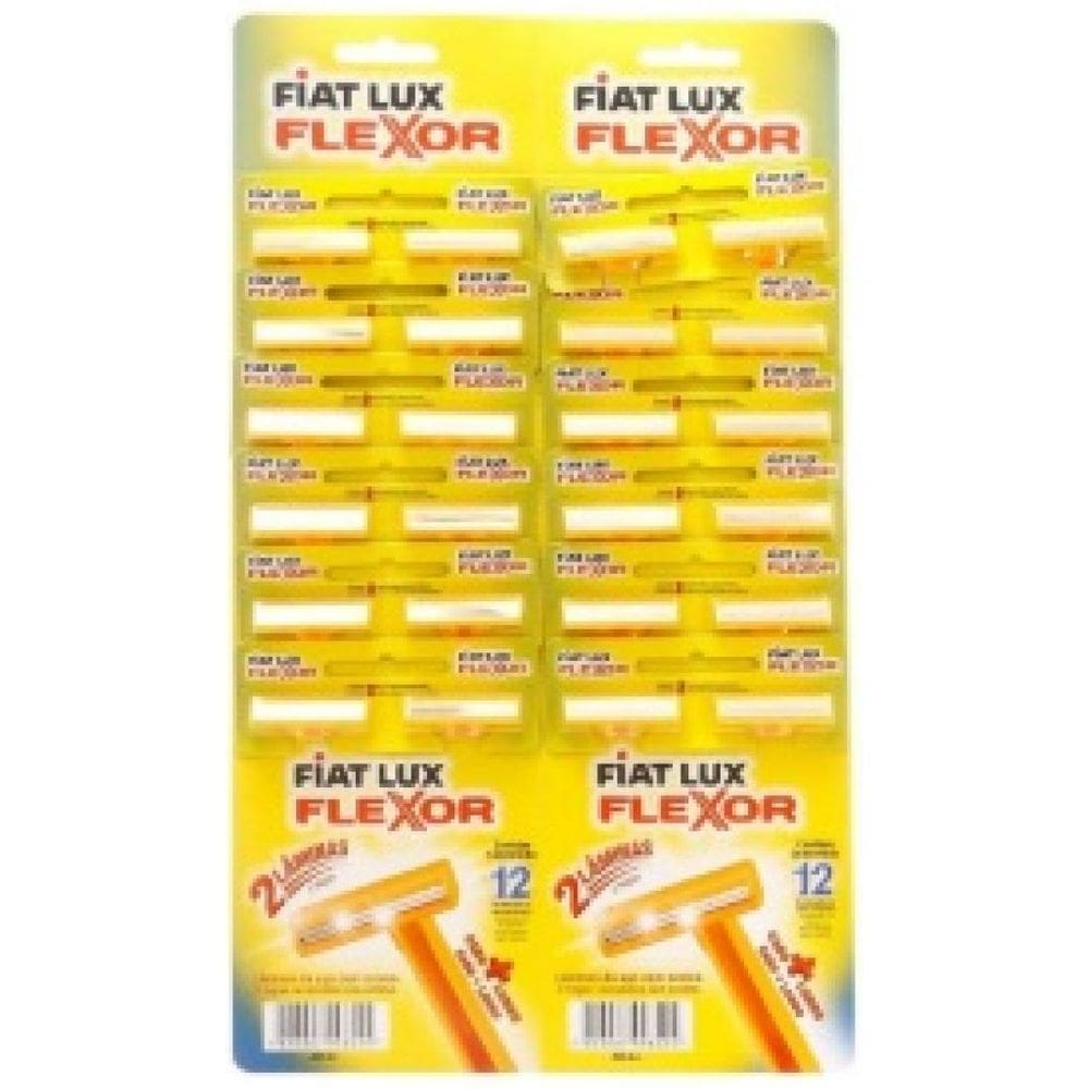 Aparelho De Barbear Amarelo Fiat Lux Flexor com 48