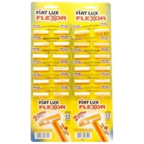 Aparelho De Barbear Amarelo Fiat Lux Flexor com 48