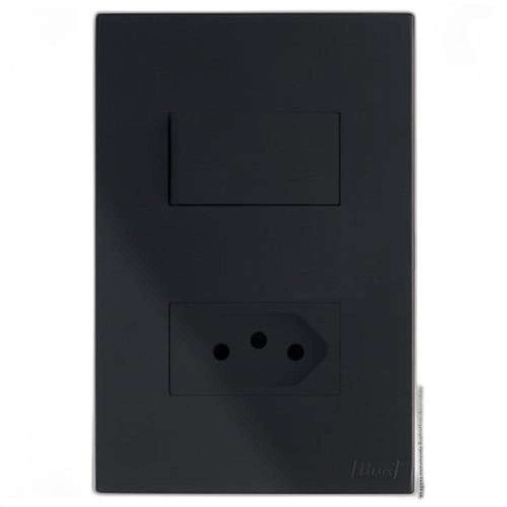 Kit Interruptor Simples + Tomada 20A 4X2 Brs12217-3Bk