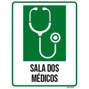 Kit 3 Placas Sinalização Hospitalar Sala Dos Médicos