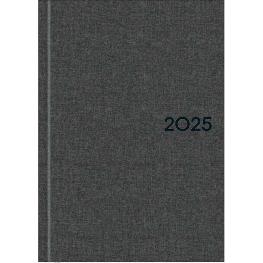 Agenda Executiva Costurada Capa Dura Milano 2025 - Chumbo - 12,3x16,6cm - Tilibra