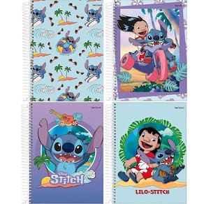 Caderno Espiral Capa Dura 12x1- 192 Folhas - Lilo & Stitch - Starschool