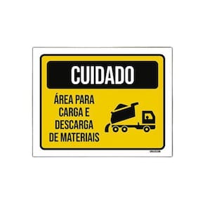 Placa De Sinalização - Área Carga Descarga Caminhões 27X35