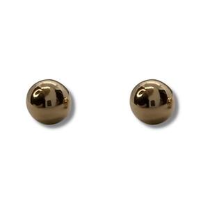 Brinco Bola Lisa Espelhada 10Mm Folheado A Ouro 18K