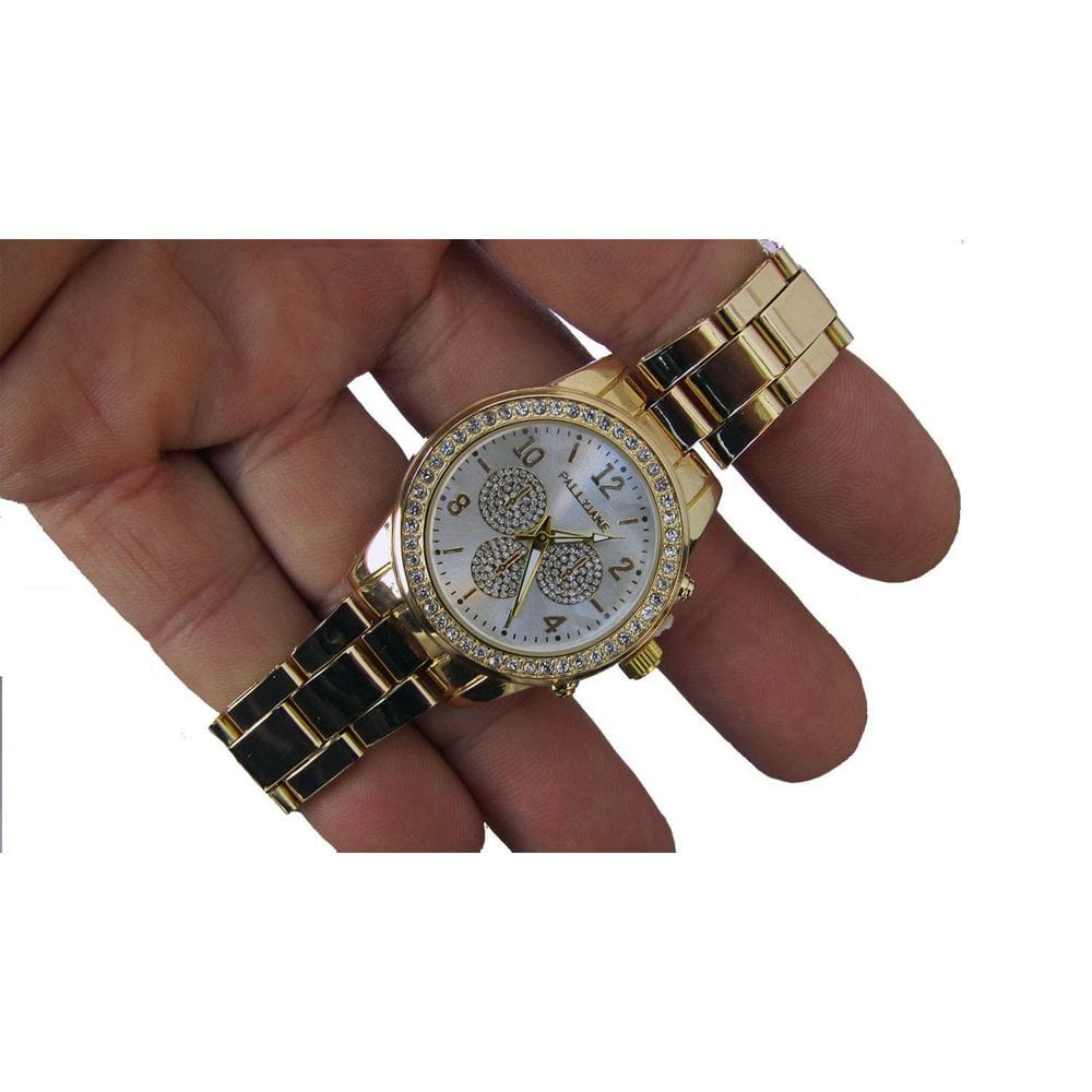 Relogio Feminino Dourado Movimento A Quartzo-Pall