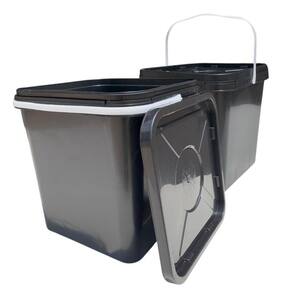 Balde 16L Quadrado 16L Para Tinta Tampa Com Lacre 02 Pçs