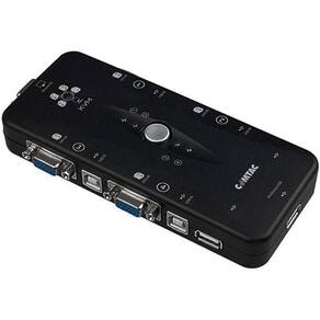 Switch Kvm Chaveador Comtac, 4X Portas Vga, Plug And Play