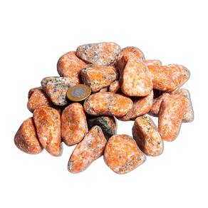 01 Kg Cascalho Batido Calcita Laranja 35 a 55mm Tipo A