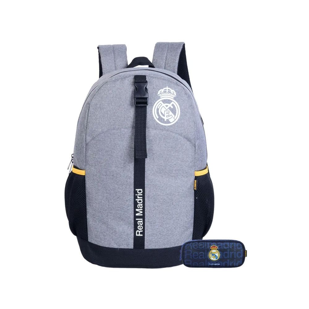 Kit Mochila Esportiva De Costas+Estojo Real Madrid Oficial