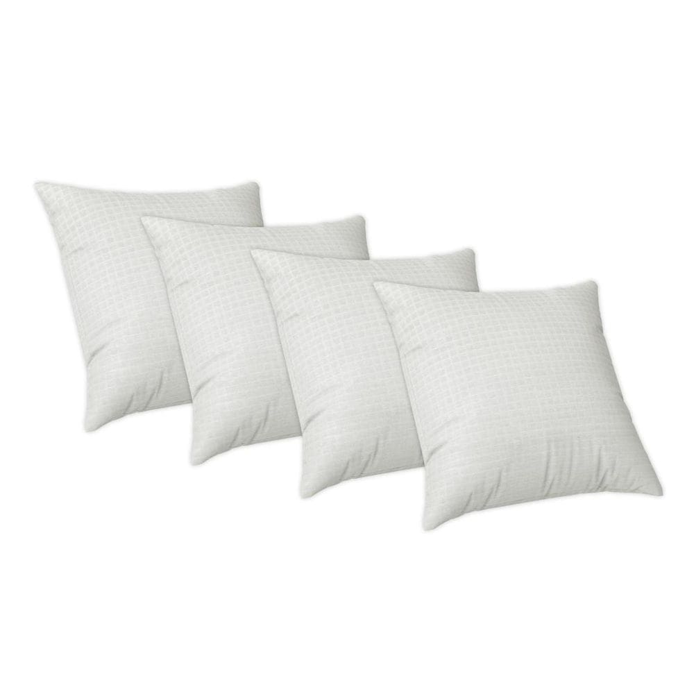 Kit 4 Capas Almofada Luxo 43X43 Jacquard Com Ziper Caribe