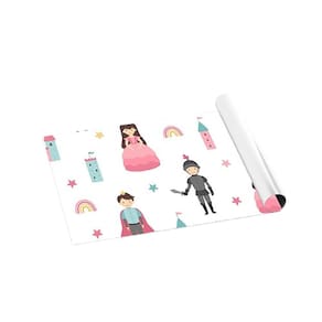 Papel De Parede Adesivo Kids Princesa Castelo Dragão 2,80M