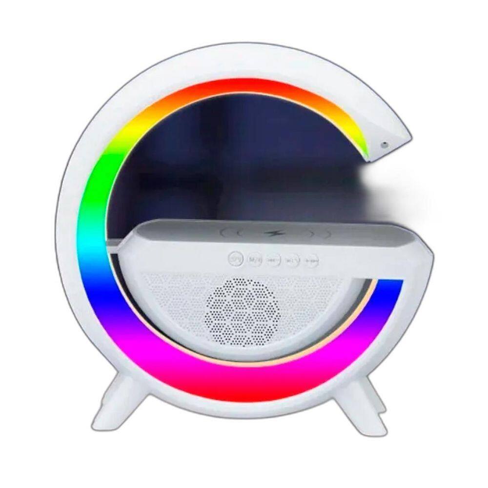 Carregador Estação Wireless Indução Qi Luminária Led Rgb