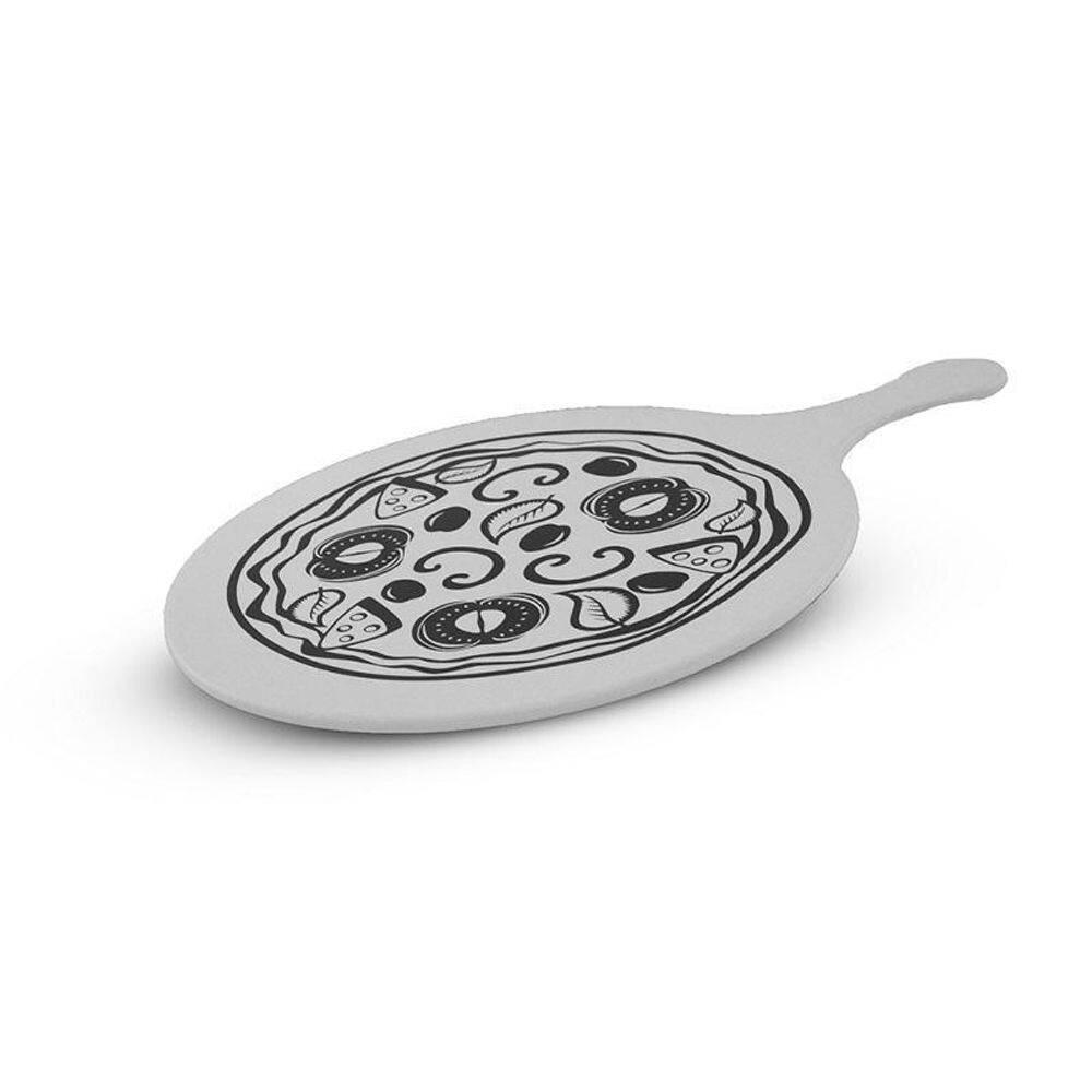 Prato De Pizza Happy 41.5X1X29.5Cm Cerâmica