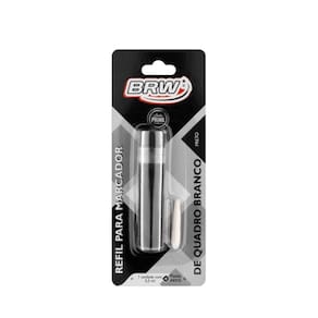 Refil Pincel Marcador Quadro Branco Reabastecedor + Ponta Extra Brw Preto