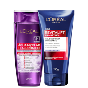 Kit L`Oréal Paris Água Micelar Hialurônico Revitalift Pro-Retinol (2 Produtos)