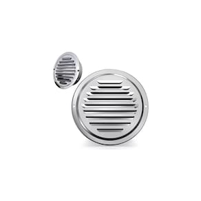 Grade Grelha De Ventilação Redonda Em Inox Com Tela 100mm Itc