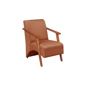 Poltrona Venus 1 Lugar Braço Madeira Maciça Tecido Suede Unidecor