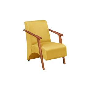 Poltrona Venus 1 Lugar Braço Madeira Maciça Tecido Suede Unidecor