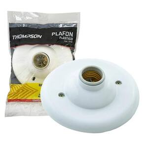 Plafon Pp Bocal Porcelana Branco 100W Thompson C10