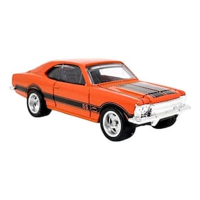 Miniatura Chevrolet Opala 1978 1:64 Pneu Borracha Laranja