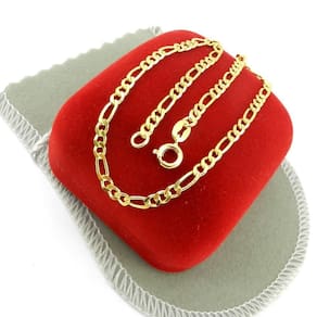 Pulseira Masculina 18Cm 3Mm Largura Folheado Ouro Pl475A
