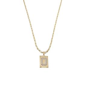 Cordão 50Cm Masculino Feminino Pingente Letra O Banhado Ouro