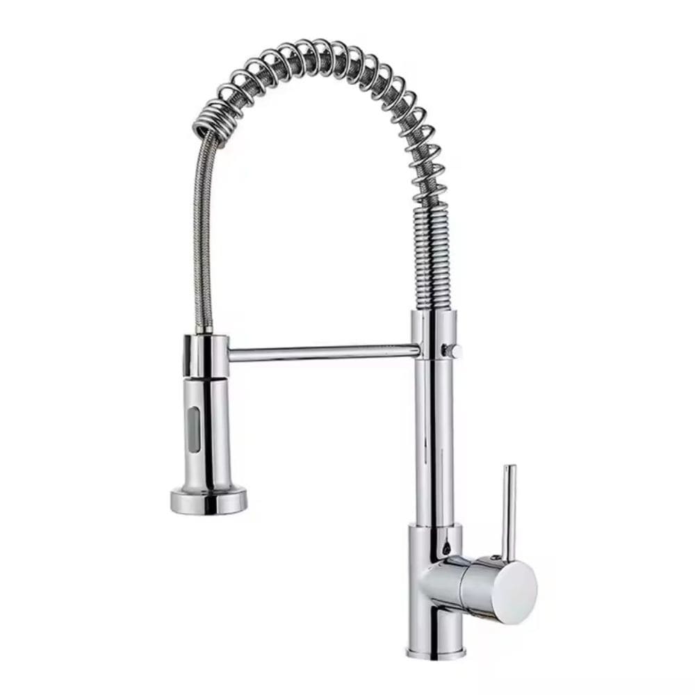 Torneira Monocomando Extensível Com Mola 360 Mesa Aço Inox