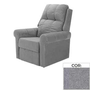 Poltrona Reclinável MH-1216 Herval Estofada com Massageador Cinza C