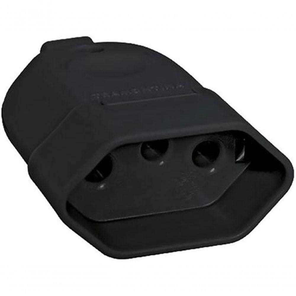 Plugue Fêmea 2p+t 20a 250v Preto - Tramontina