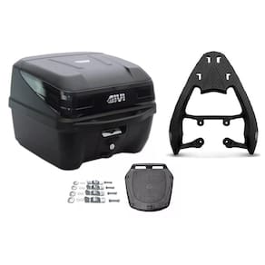 KIT BAÚ 33L M.LOCK TRAFFIC III GIVI + BAGAGEIRO SCAM Cg 125 Cg 150 Cg 160 Fan Start Scam Fiber Force