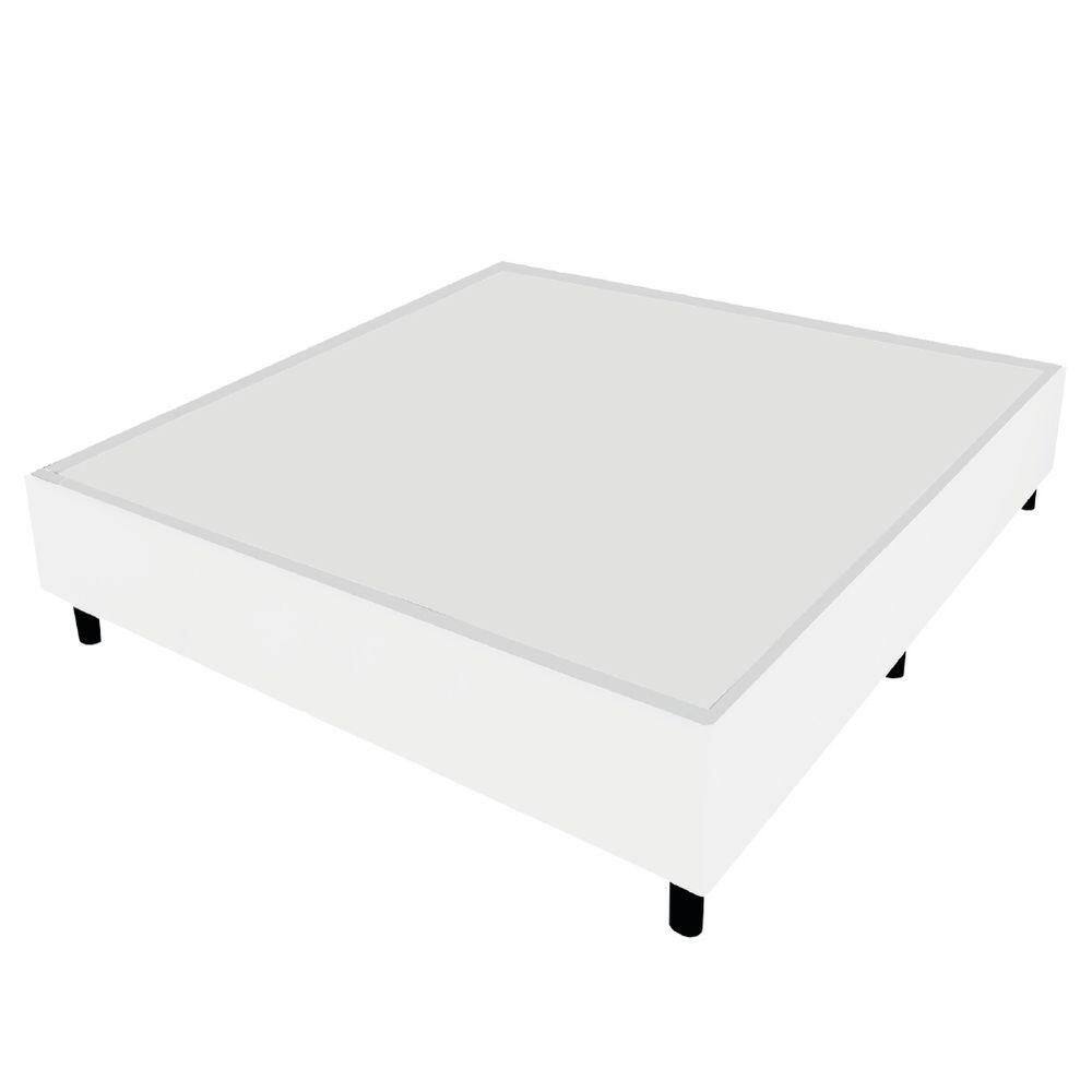 Cama Box Casal 1,38m Com 38cm De Altura Prince Branco