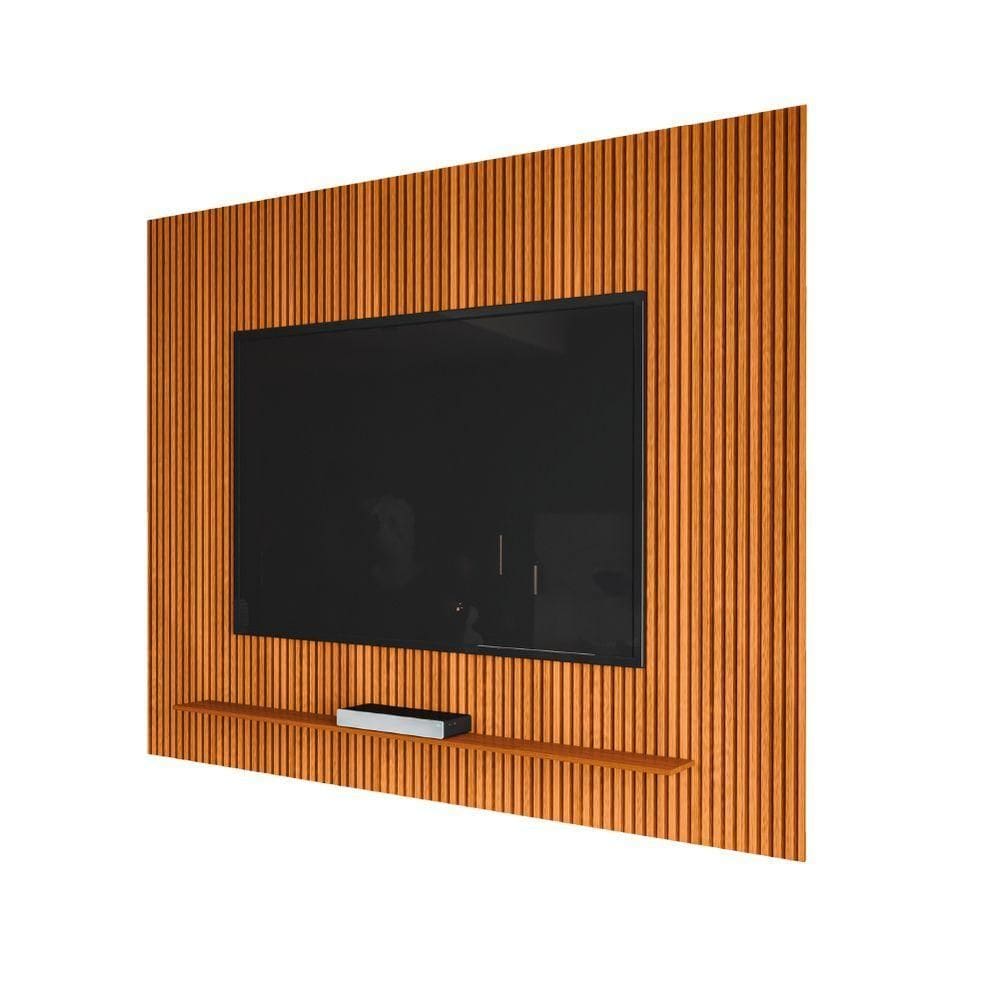 Painel Para Tv Até 75 Polegadas Ripado Impressão 3d Avante 1,79m Cedro Edn