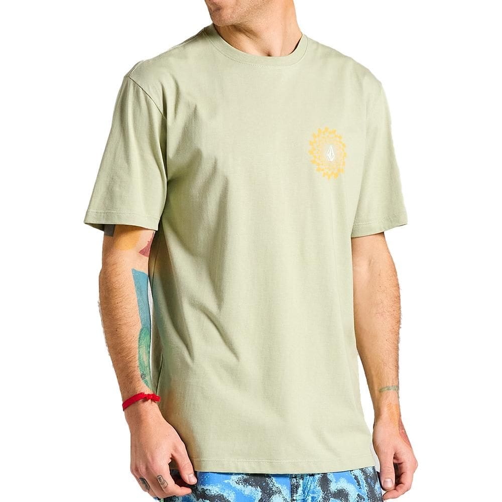 Camiseta Volcom Raabit Hole SM25 Masculina Verde Médio