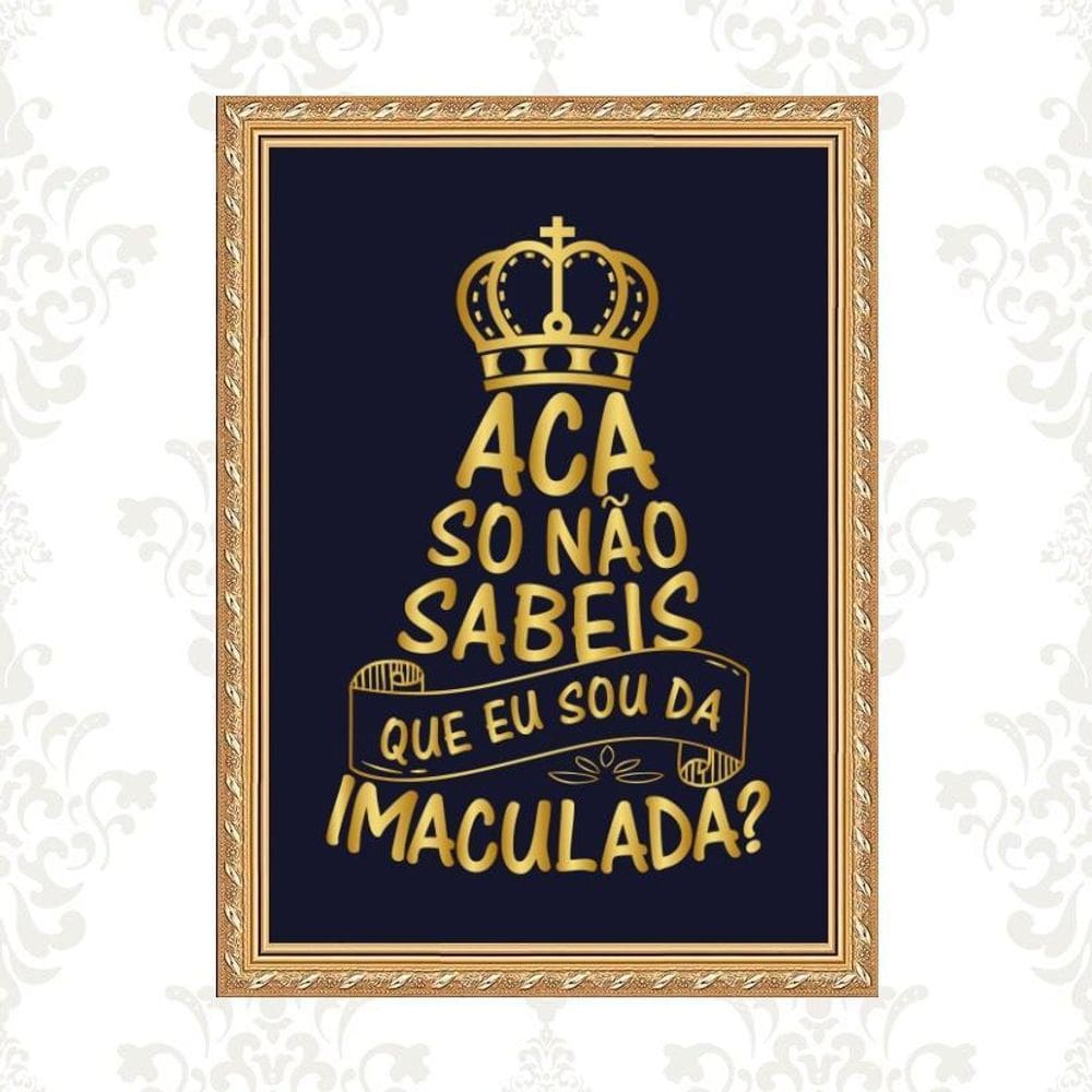 Quadro Moldura Dourada Acaso Não Sabeis 45X34Cm