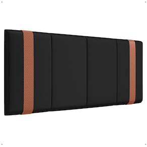Cabeceira Suspensa Estofada Parise Cama Box Casal 1,40 Decoração Clássica Quarto Proteção Parede Preto Suede - Lojas RPM