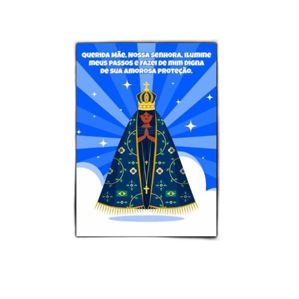 Quadro Querida Nossa Senhora Moldura Preta 24X18Cm