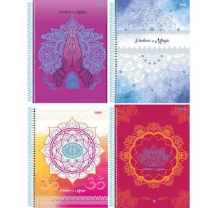 Caderno Espiral Capa Dura 10x1 - 160 Folhas - I Believe In Magic - São Domingos