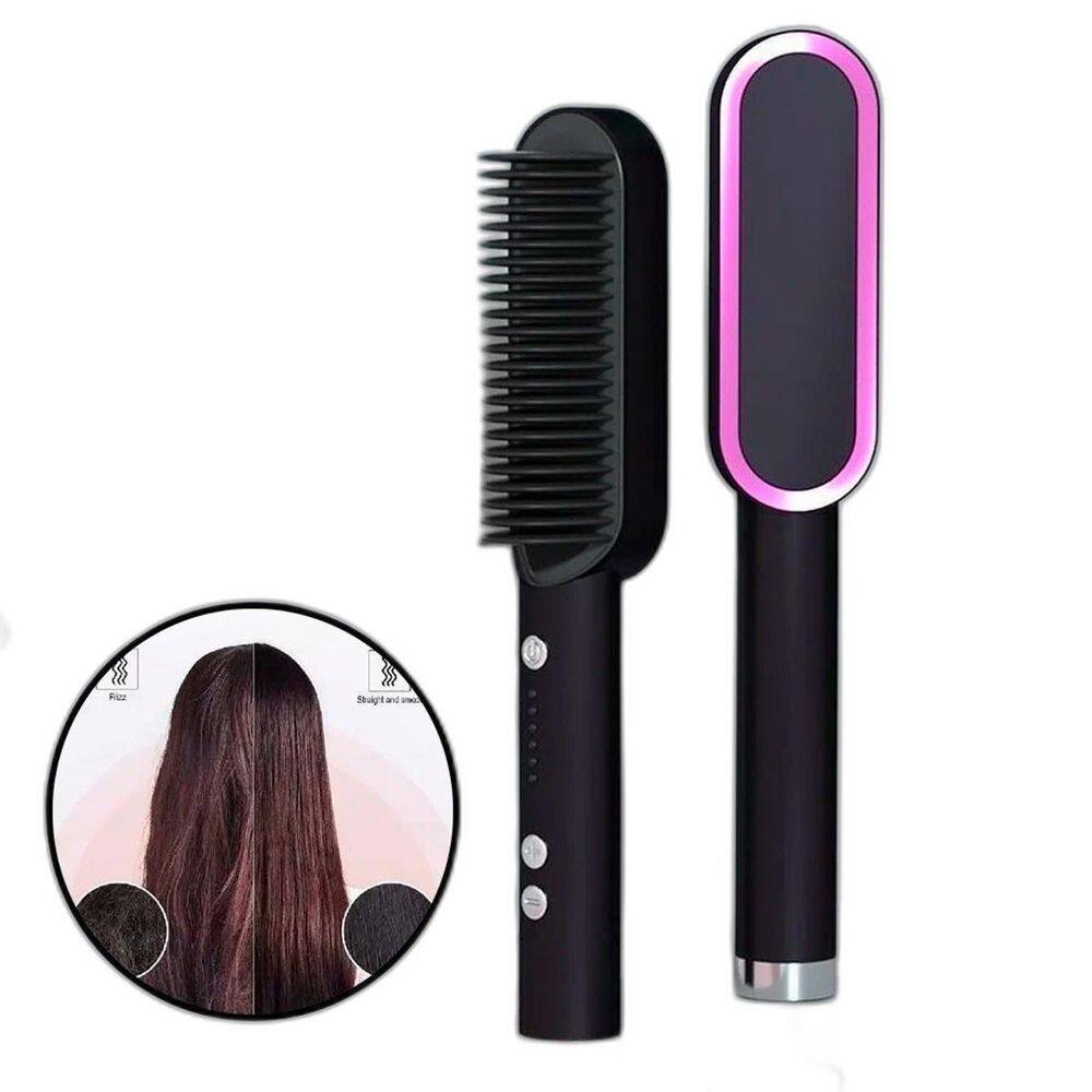 Escova 3 Em 1 Secadora Alisa Cabelo Perfeito Turbo 110/220V