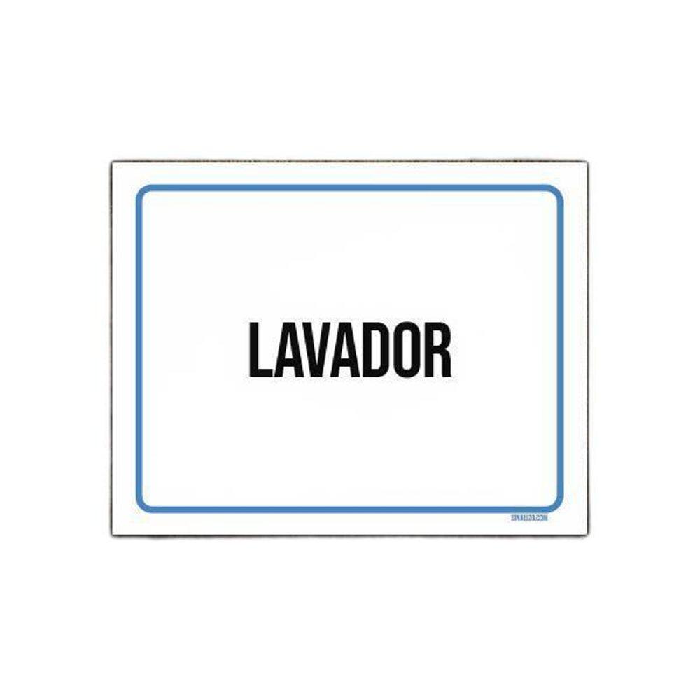 Placa Sinalização Ambiente Lavador 36X46