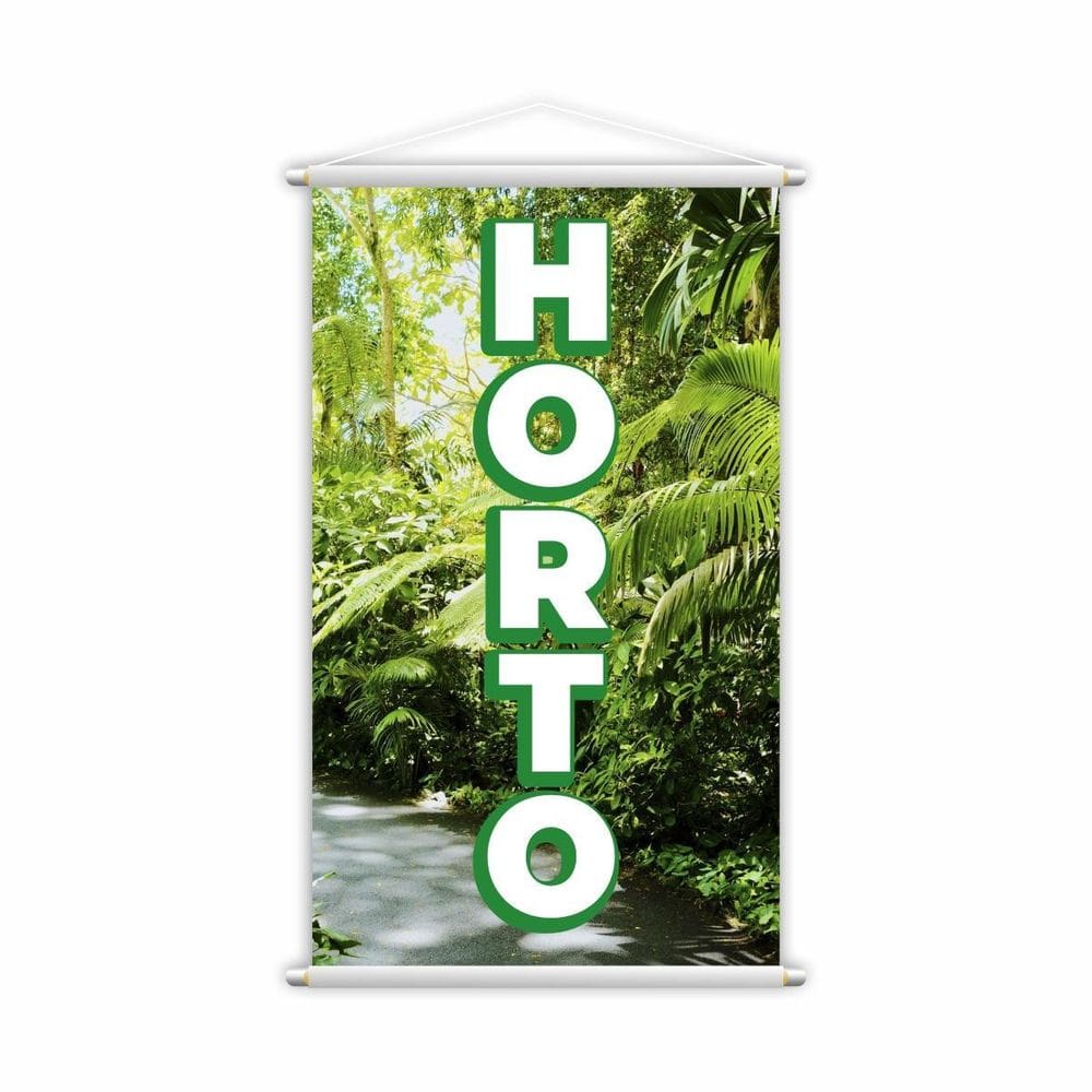 Banner Horto Natureza Plantas Flora Nativa Lona 80X50Cm