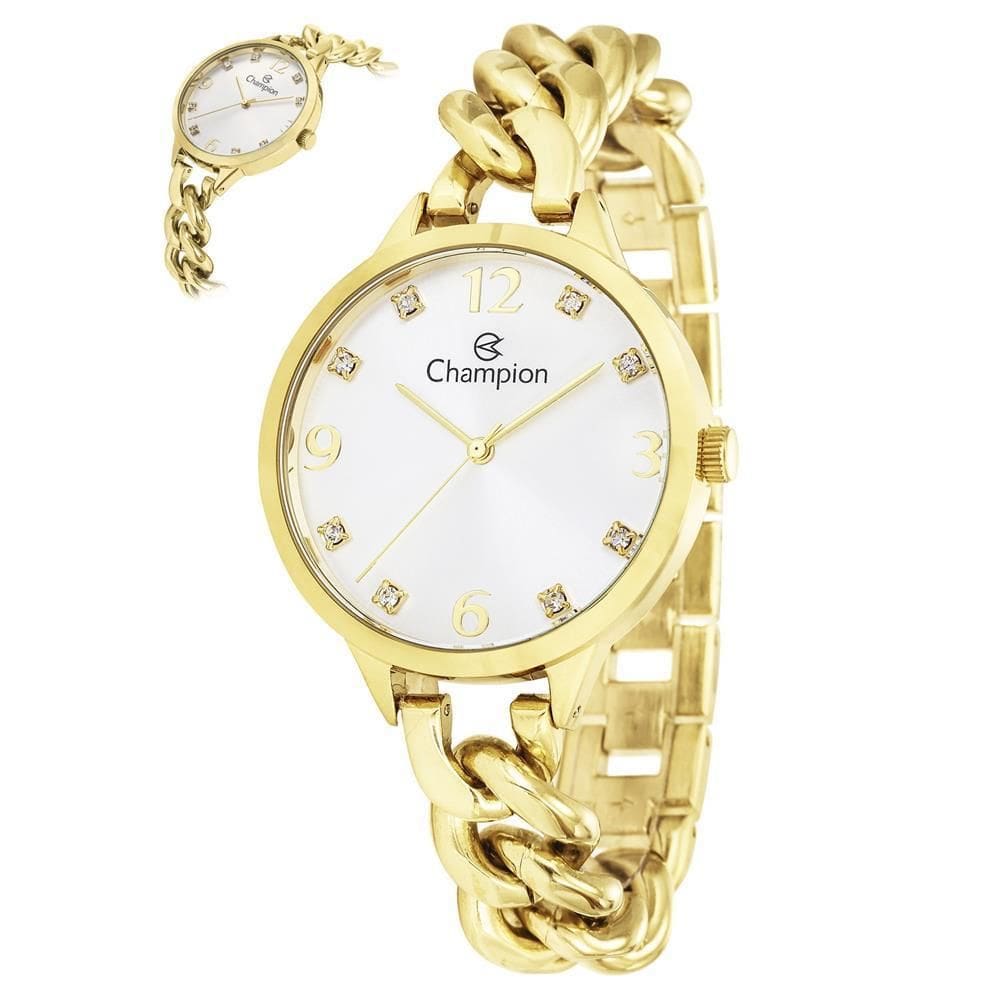 Relógio Champion Feminino Ref: Cn21381H Bracelete Dourado