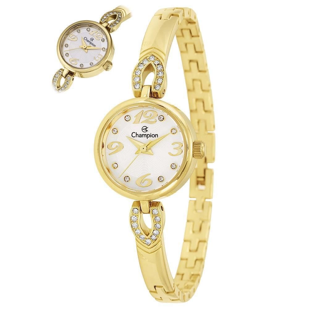 Relógio Champion Feminino Ref: Cf25143H Bracelete Dourado