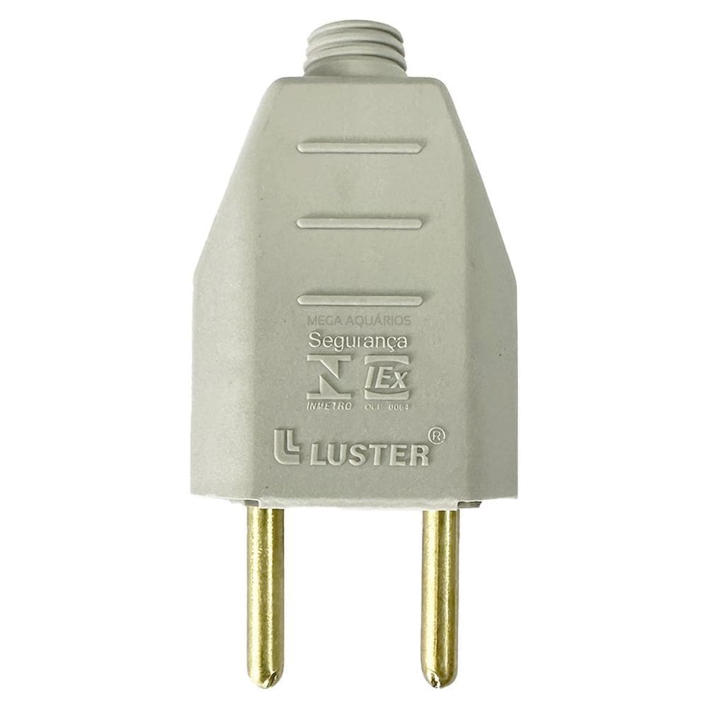 Plugue Luster 2Pinos 10A - Cinza