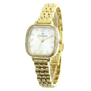 Relógio Champion Feminino Ref: Cf25116H Retangular Dourado