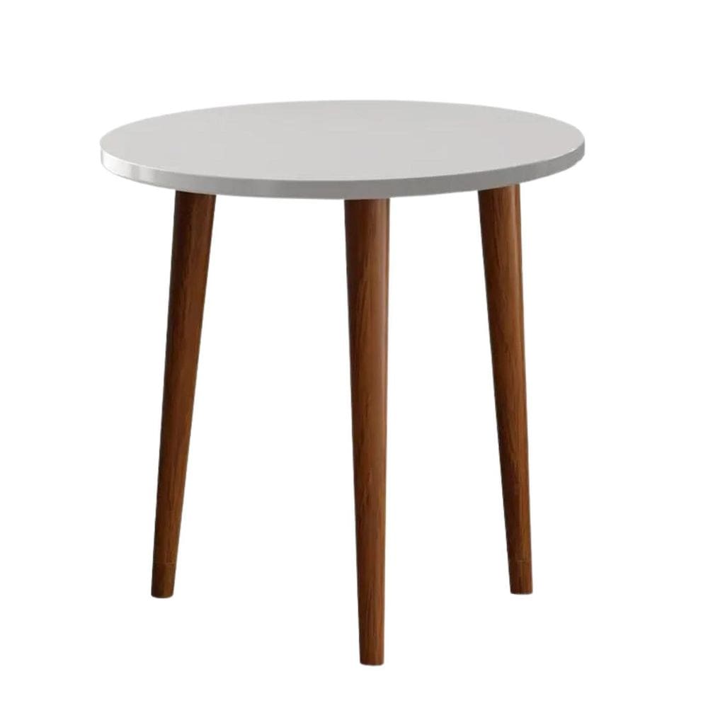 Mesa De Apoio Mesa Lateral Decorativa Baixa Compacta Branco
