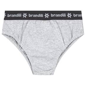 Cueca Infantil Menino De Cotton Brandili Cinza